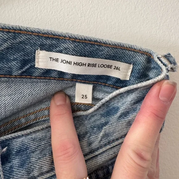 Denim Forum women’s button fly straight Joni high rise loose Jeans 26 L - Picture 6 of 9